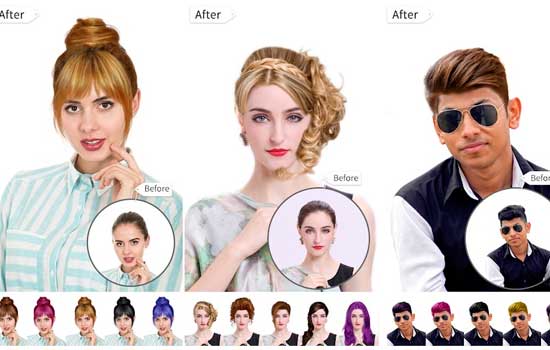 mudar corte de cabelo pelo celular