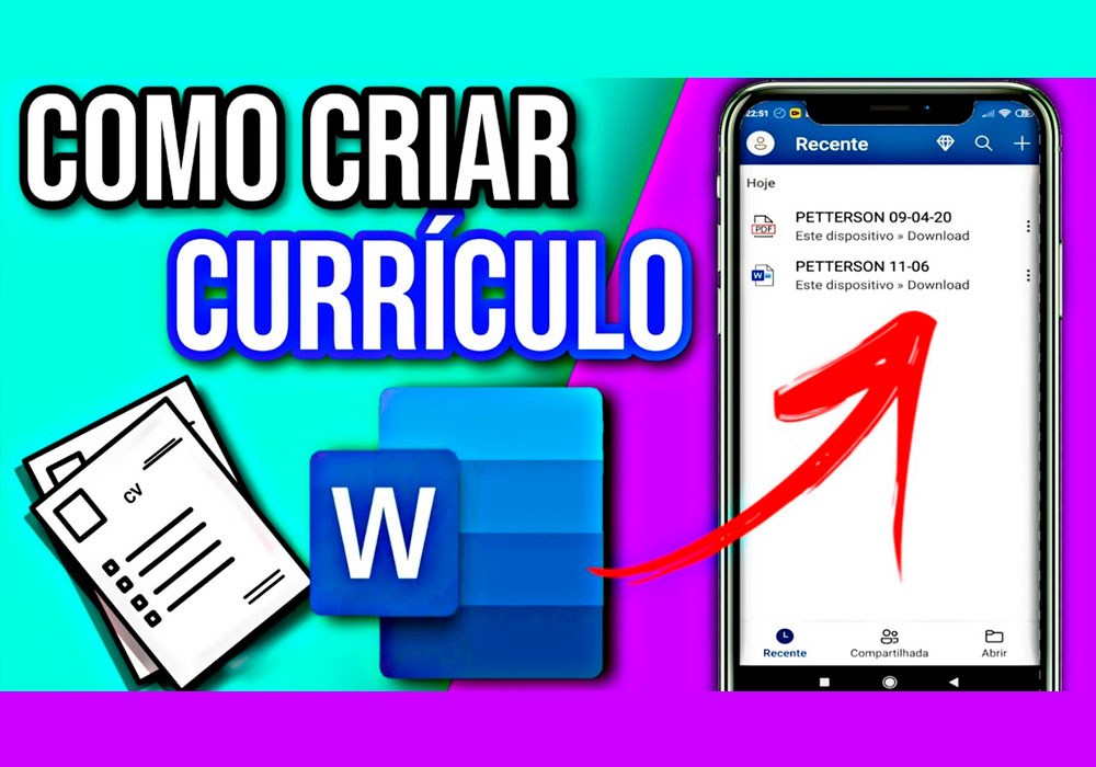 como criar currículo pelo celular