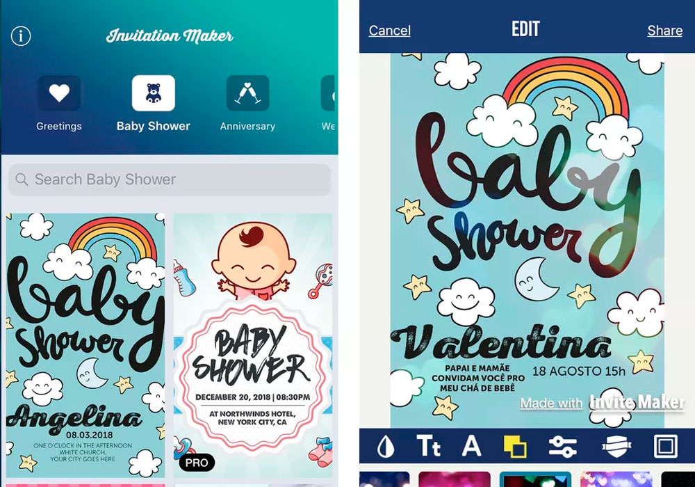 Melhores aplicativos para fazer convite virtual grátis
