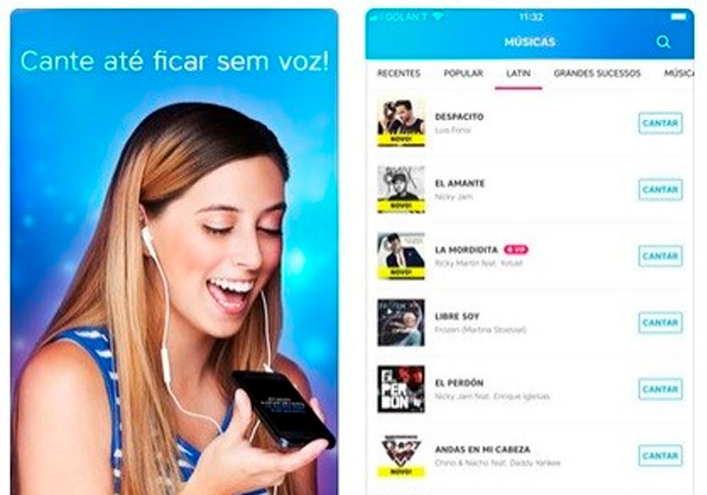 Aplicativos para cantar no karaokê mobile